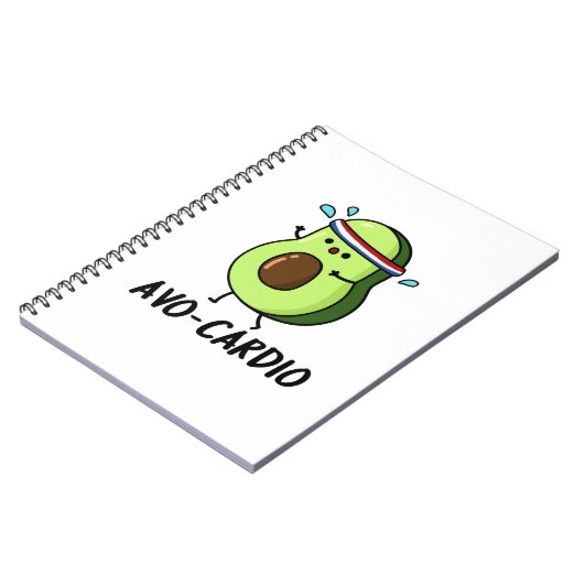 Avocardio Funny Excercise Avocado Pun Notitieboek (Linkerzijde)