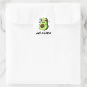 Avocardio Funny Excercise Avocado Pun Ronde Sticker (Tas)