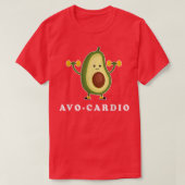 AvoCardio Funny Pun Workout Running Avocado T-shirt (Design voorkant)