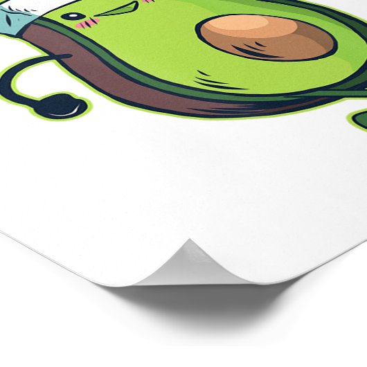 Avocardio Funny Runner Marathon Runner Poster (Hoek)