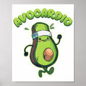 Avocardio Funny Runner Marathon Runner Poster (Voorkant)