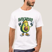 Avocardio Funny Workout Avocado T-shirt (Voorkant)