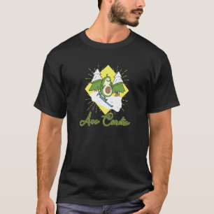 Avocardio hart fitness cardio sport skiër vegan v t-shirt