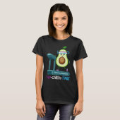 Avocardio Time! Avocado Cardio Jogging Vegan Fitne T-shirt (Voorkant volledig)