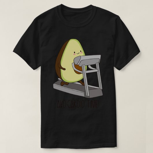 Avocardio Time Funny Avocado Fitness Shirt (Design voorkant)