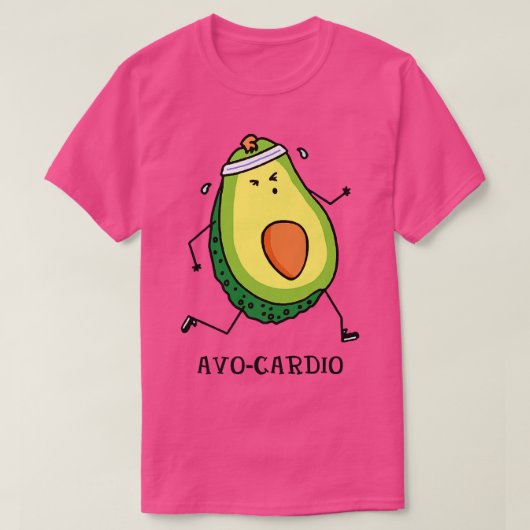 AvoCardio Workout Thuis Gym Gezond Eten I Avocado  T-shirt (Design voorkant)