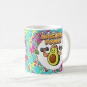Avocardo Power Funny Cartoon Design Koffiemok (Voorkant rechts)
