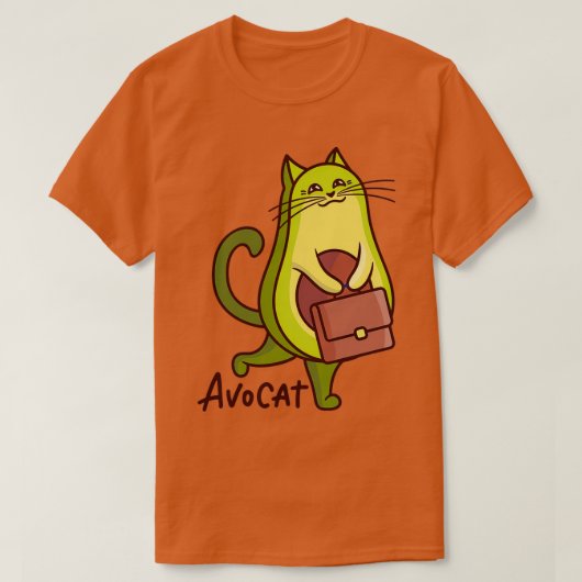 Avocat Avocado Cat Lawyer T-shirt (Design voorkant)