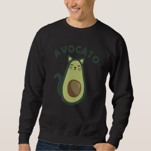 Avocato Avocado Cat Kitten Vegan Fur Nose Cute Cat Trui