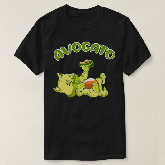 Avocato Avocado Kitten eet groene vruchten T-shirt (Design voorkant)