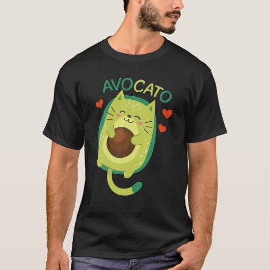 Avocato - Avocato Cat Meme Cute Avocado Vegan Funn T-shirt (Voorkant)