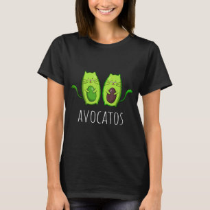 Avocato Avogato Avocado Cats Vegan T-shirt