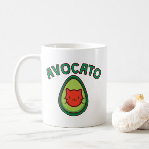 Avocato Cat en Avocado Funny Cat Lover Koffiemok