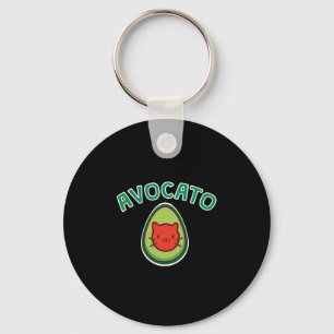 Avocato Cat en Avocado Funny Cat Lover Sleutelhanger