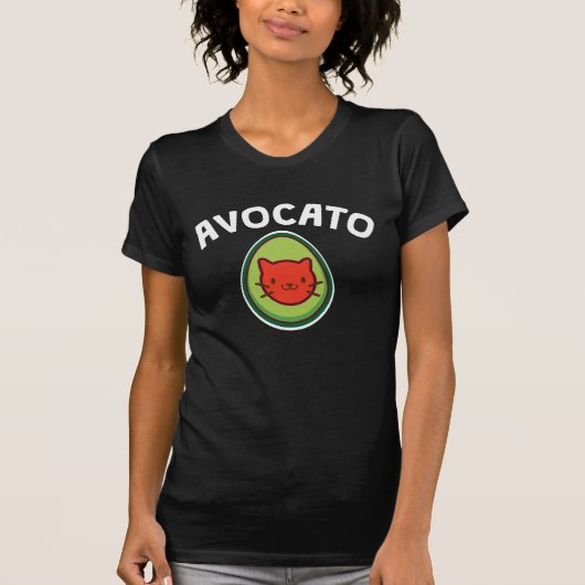 Avocato Cat en Avocado Funny Cat Lover T-shirt (Voorkant)