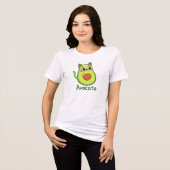 Avocato – Cute Avocado Cat Hybrid Design | Funny Tri-Blend Shirt (Voorkant volledig)
