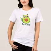 Avocato – Cute Avocado Cat Hybrid Design | Funny  Tri-Blend Shirt (Voorkant)