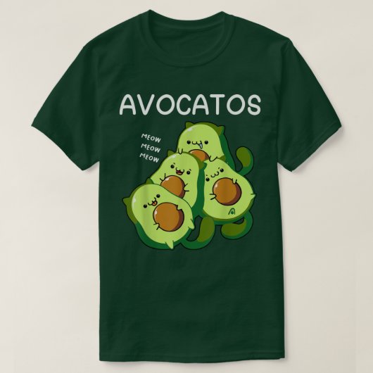 Avocato Funny Avocado Lover Gift, Cute Cat T-shirt (Design voorkant)