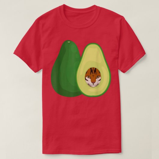 Avocato grappig avocado katteontwerp t-shirt (Design voorkant)