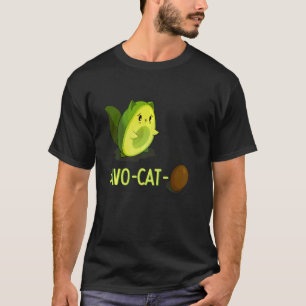 Avocato Grappige Mop Cat Avocado Vegan En Kat Kit T-shirt