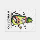 Avocato - Grappige Pixel Art Avocado Kat spelen Ba Fleece Deken (Voorkant (Horizontaal))