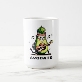Avocato - Grappige Pixel Art Avocado Kat spelen Ba Koffiemok