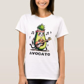 Avocato - Grappige Pixel Art Avocado Kat spelen Ba T-shirt (Voorkant)