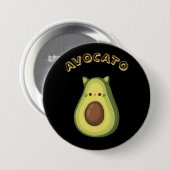 AVOCATO - Grappige Schattigee Cat & Avocado Lovers Ronde Button 7,6 Cm (Voorkant /achterkant)