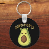 AVOCATO - Grappige Schattigee Cat & Avocado Lovers Sleutelhanger (Voorkant)