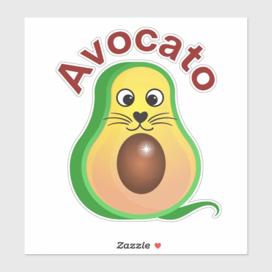 Avocato... Ontdek de vele vormen van de kat Sticker (Vel)