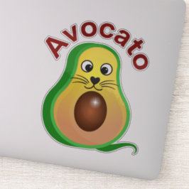 Avocato... Ontdek de vele vormen van de kat Sticker