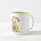 Avocato... Ontdek de vele vormen van de kat Tweekleurige Koffiemok (Voorkant rechts)