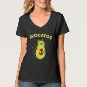 Avocato Schattige Kat Avocado Vegan En Kat T-shirt