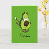 Avocato Schattigee Avocado Cat Funny Wenskaart Kaart (Gele Bloem)