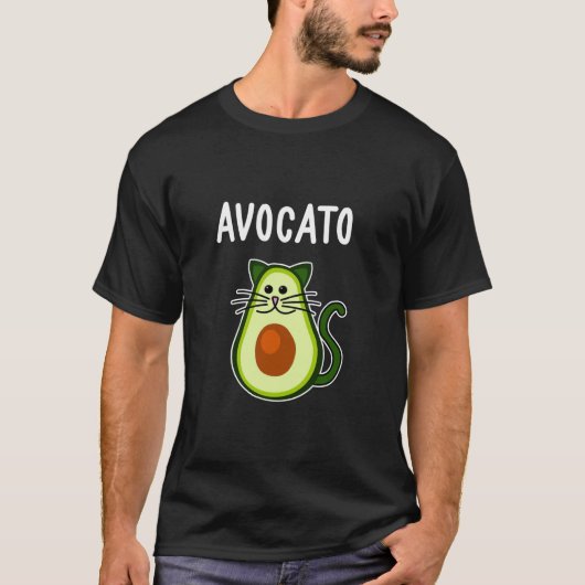 Avocato Shirt Schattigee avocado kat (Voorkant)
