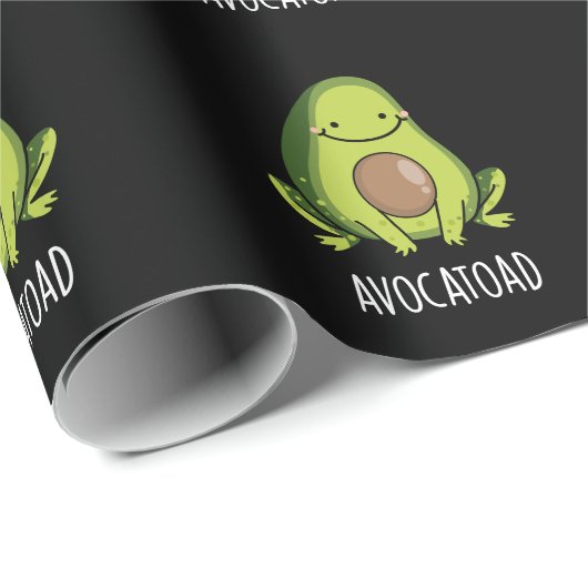 Avocatoad Grappige Avocado Toad Pun Dark BG Cadeaupapier (Rol Hoek)
