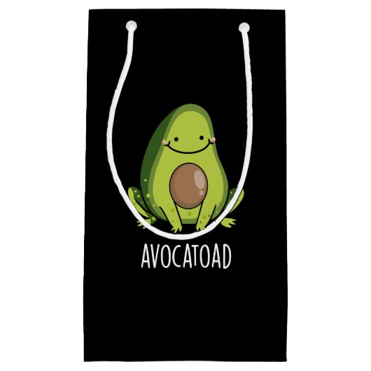 Avocatoad Grappige Avocado Toad Pun Dark BG Klein Cadeauzakje (Voorkant)