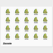 Avocatoad Grappige Avocado Toad Pun Ronde Sticker (Vel)