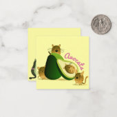 Avocats Notitiekaartje (Voorkant / Achterkant in situ)