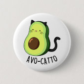 Avocatto Cute Avocado Cat Pun Ronde Button 5,7 Cm (Voorkant)