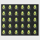 Avocatto Funny Avocado Cat Pun Dark BG Cadeaupapier (Vlak)