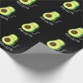 Avocatto Funny Avocado Cat Pun Dark BG Cadeaupapier (Hoek)