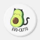 Avocatto Grappige Avocado Cat Pun Magneet (Voorkant)