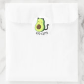 Avocatto Grappige Avocado Cat Pun Ronde Sticker (Tas)