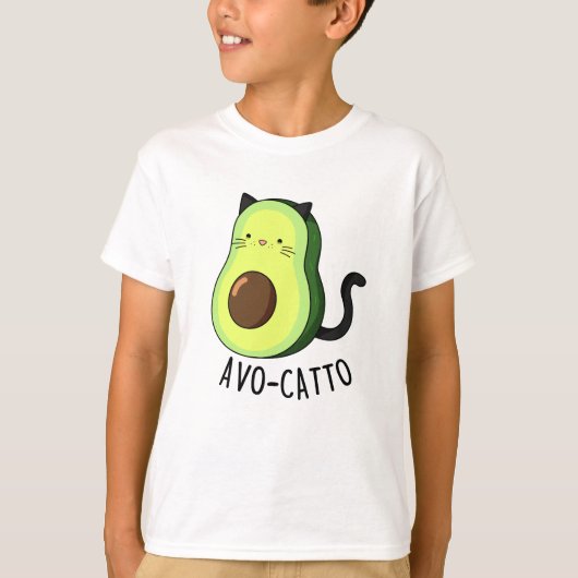 Avocatto Grappige Avocado Cat Pun T-shirt (Voorkant)