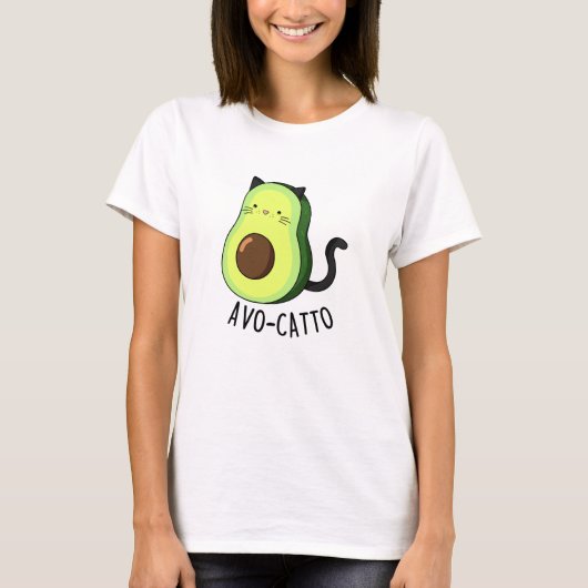 Avocatto Grappige Avocado Cat Pun T-shirt (Voorkant)