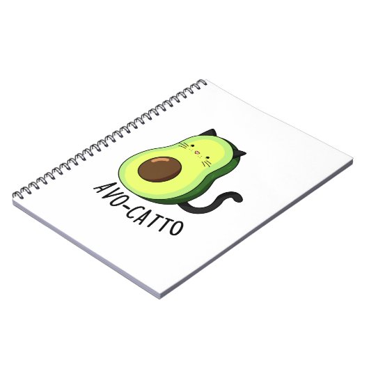 Avocatto Grappige Avocado Kat Grappenmakerij Notitieboek (Linkerzijde)