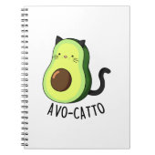 Avocatto Grappige Avocado Kat Grappenmakerij Notitieboek (Voorkant)