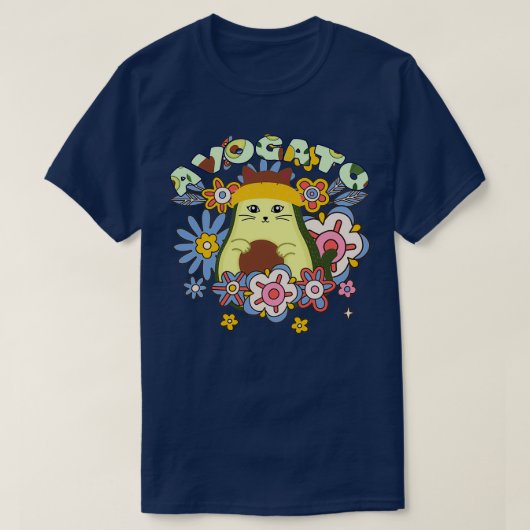 avocatto met bloemen t-shirt (Design voorkant)
