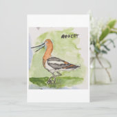 Avocet Wenskaart Kaart (Staand voorkant)